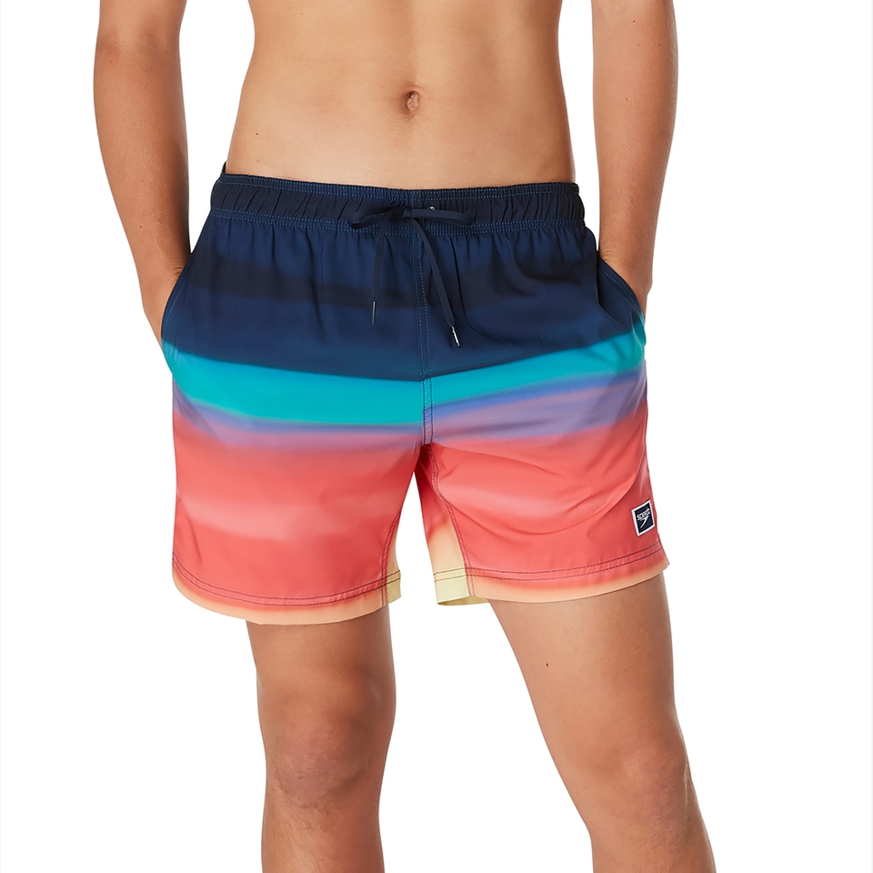 Maillot de bain à motif imprimé Rondo Edge 17 po pour hommes, rose