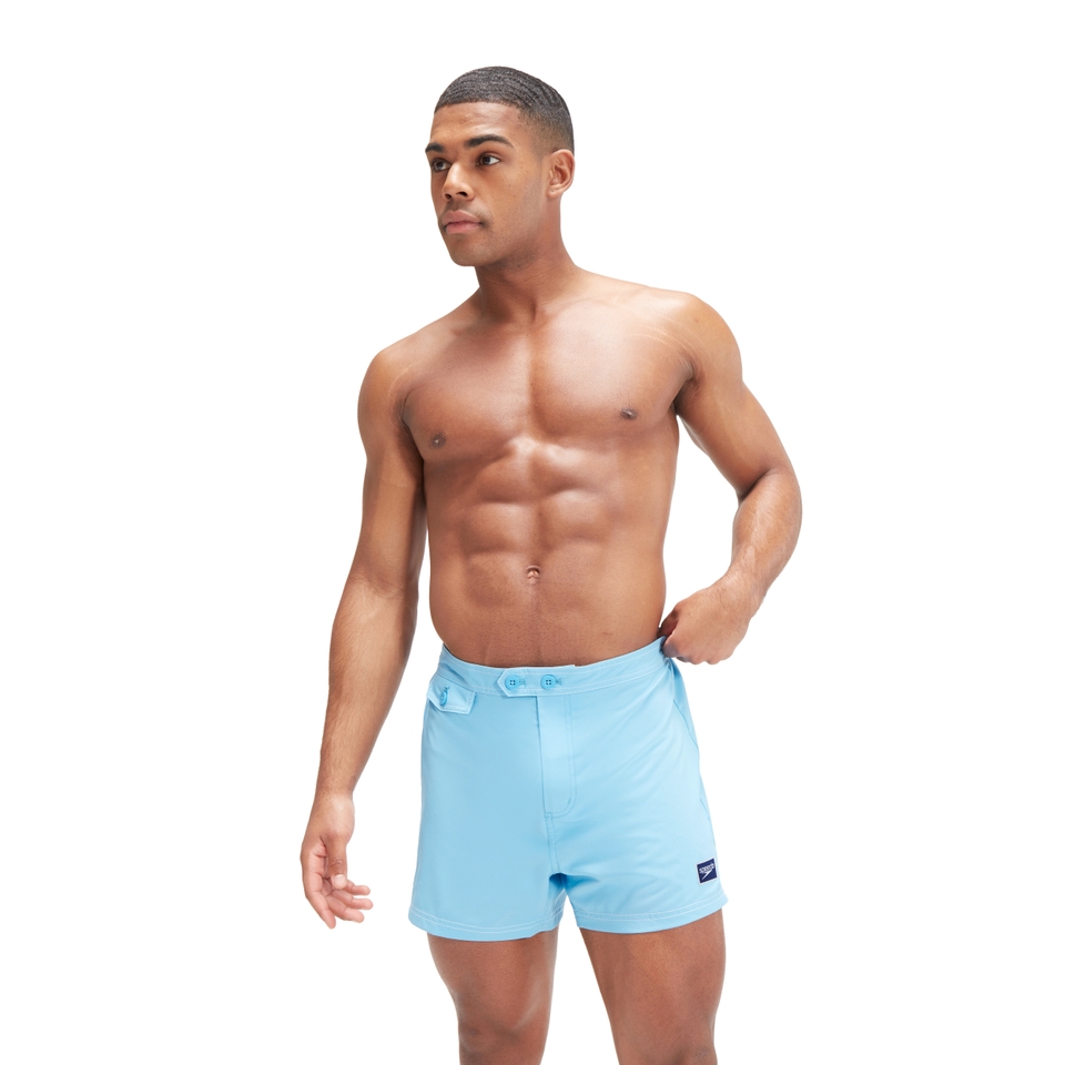 Maillot de bain Vintage 14 po pour hommes, bleu