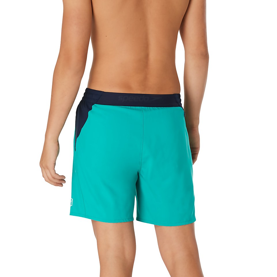 Maillot de bain couleur unie Seaside 17 po pour hommes, bleu