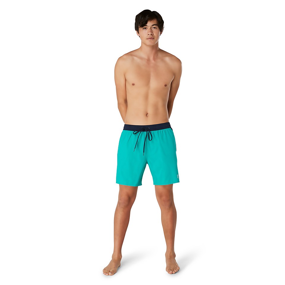 Maillot de bain couleur unie Seaside 17 po pour hommes, bleu