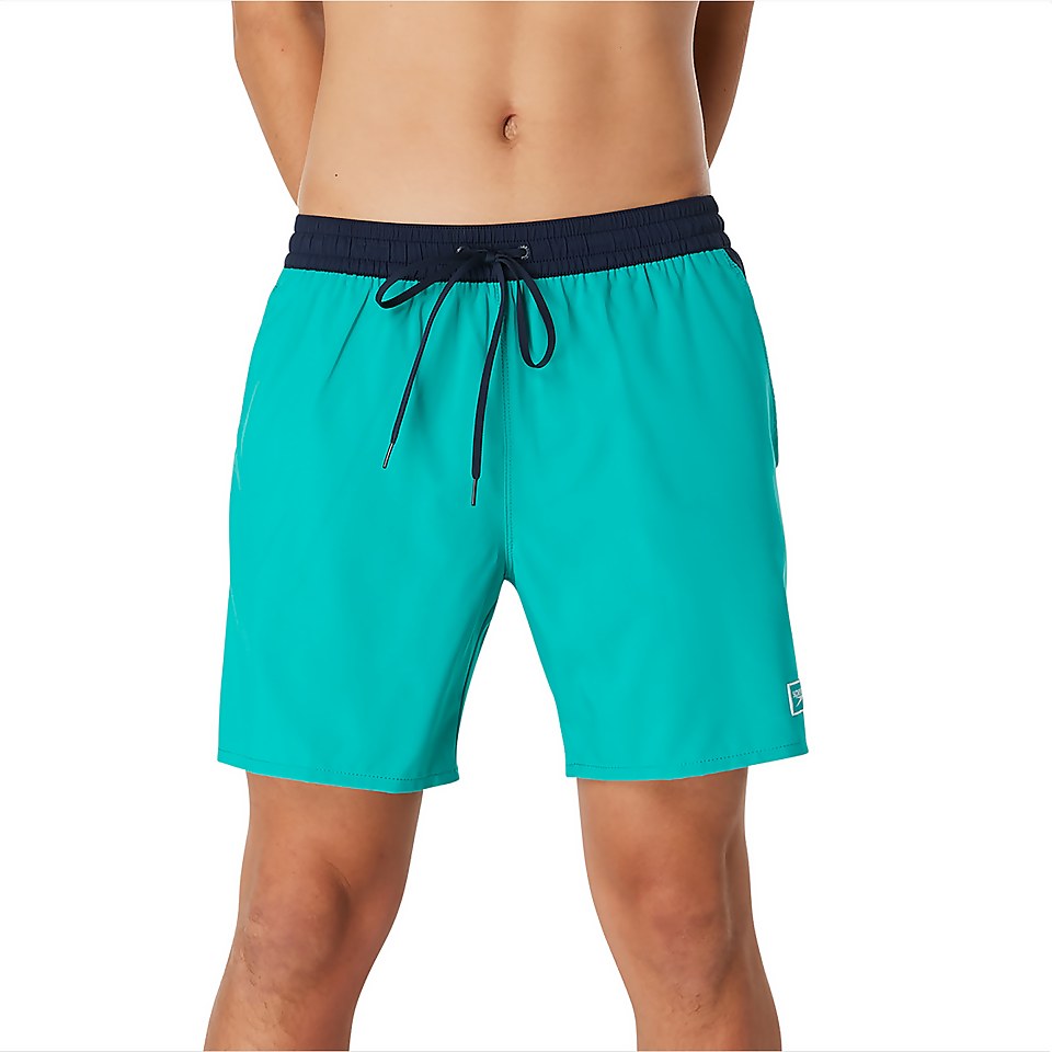 Maillot de bain couleur unie Seaside 17 po pour hommes, bleu
