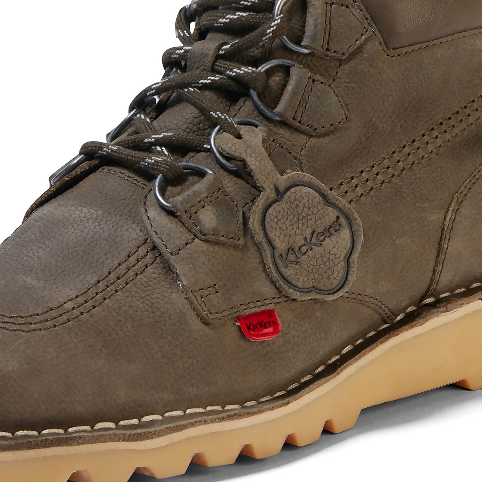 Mens Kick Hi Hike Leather Khaki