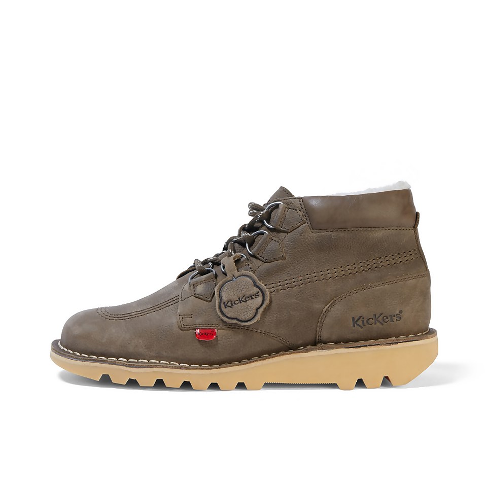 Mens Kick Hi Hike Leather Khaki