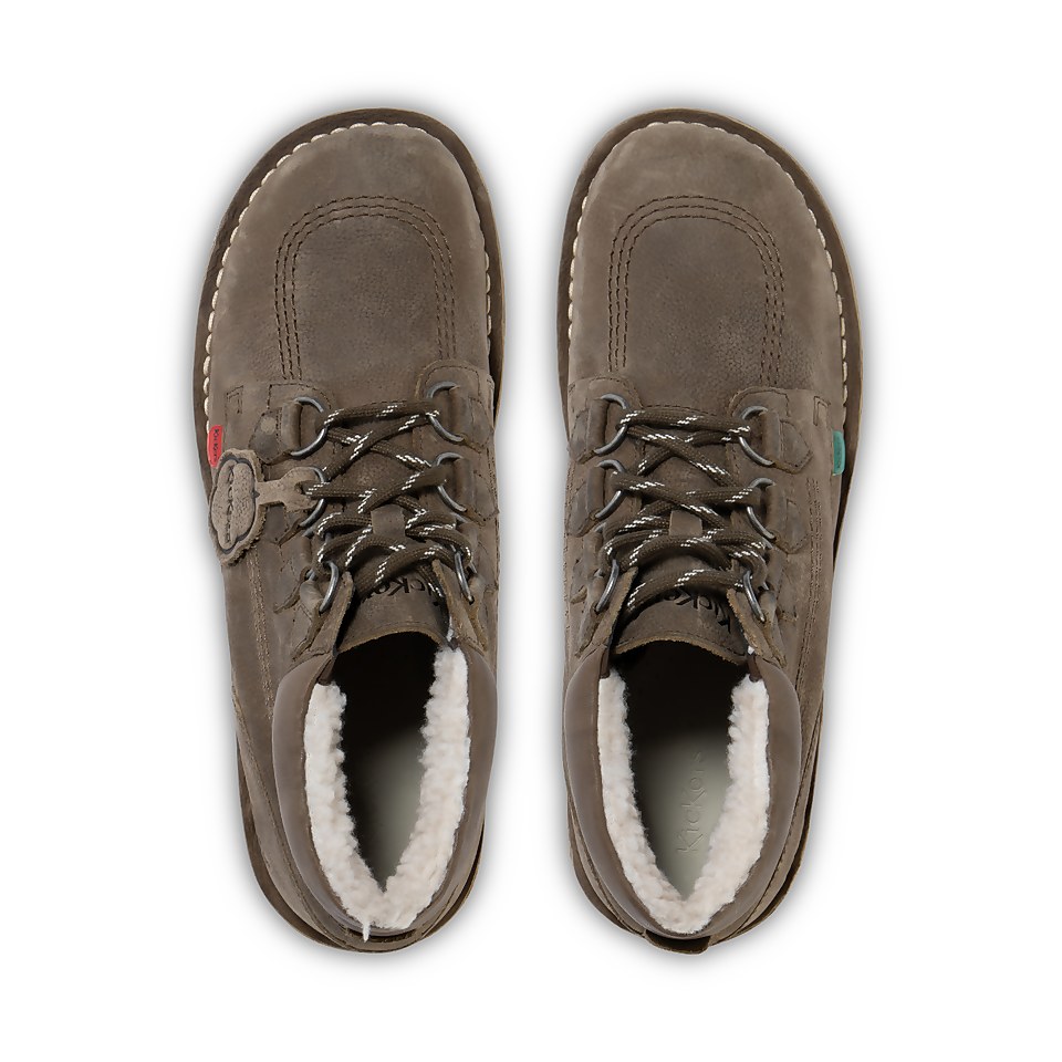 Mens Kick Hi Hike Leather Khaki