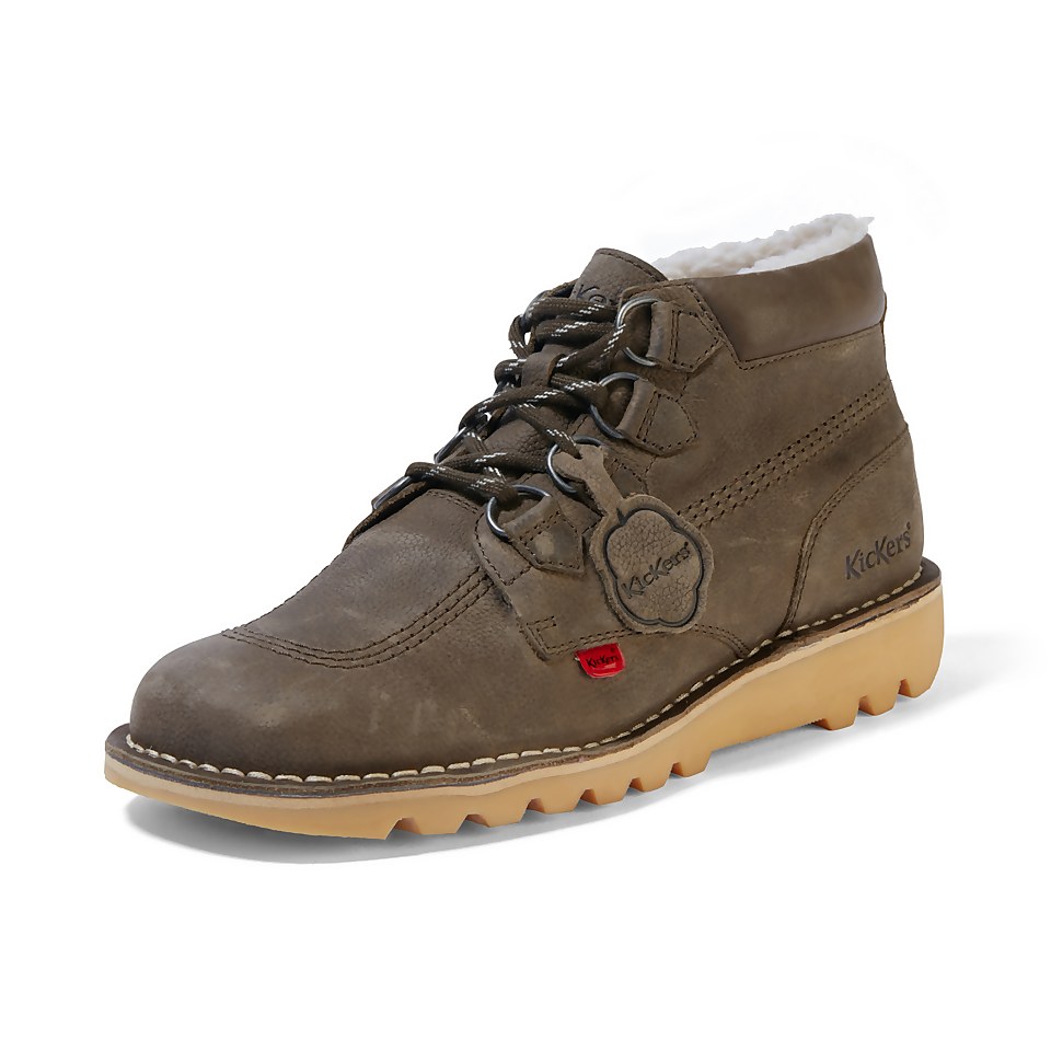 Mens Kick Hi Hike Leather Khaki