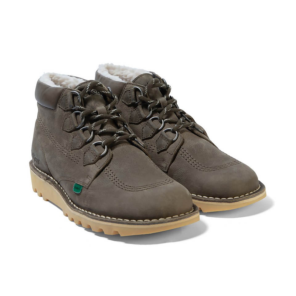 Mens Kick Hi Hike Leather Khaki