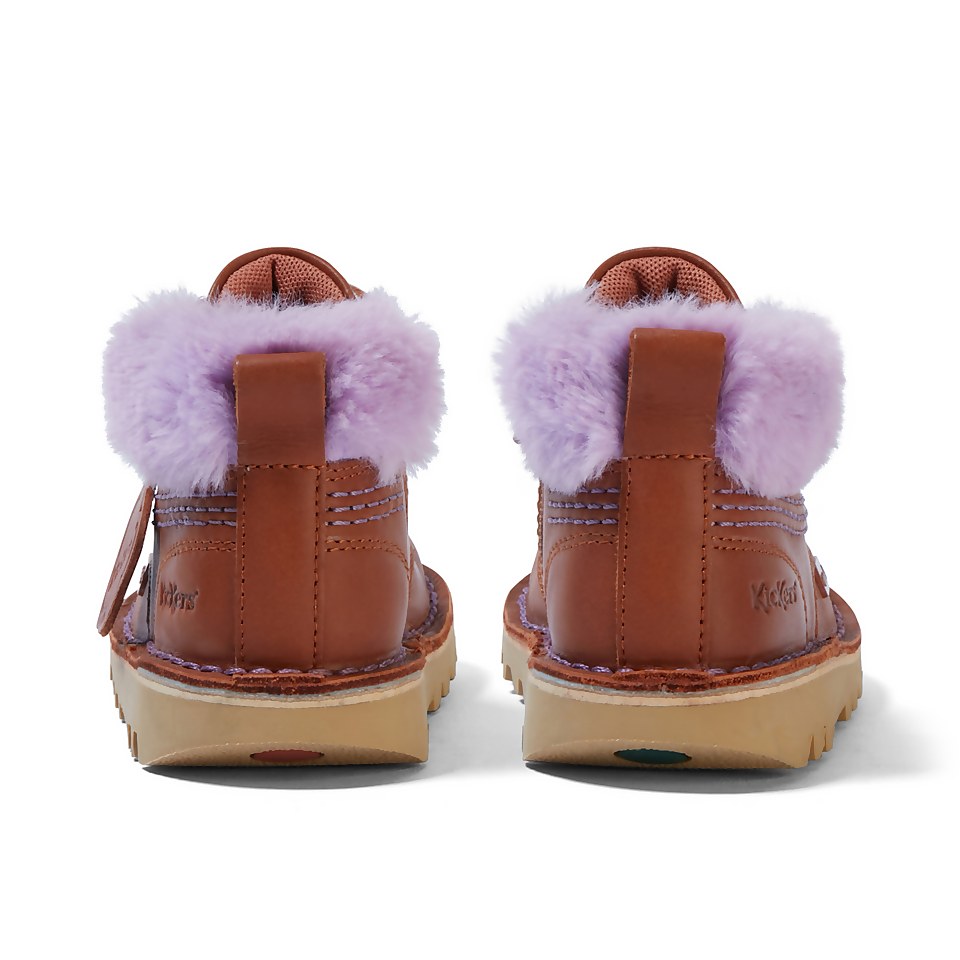 Infant Girls Kick Hi Winter Leather Tan