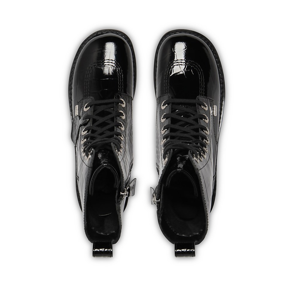 Adult Adult Women's Kizziie Lace Up Patl Croc Patent Leather Black