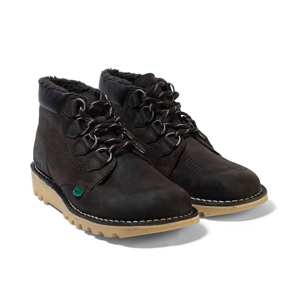 Mens Kick Hi Hike Leather Dark Brown
