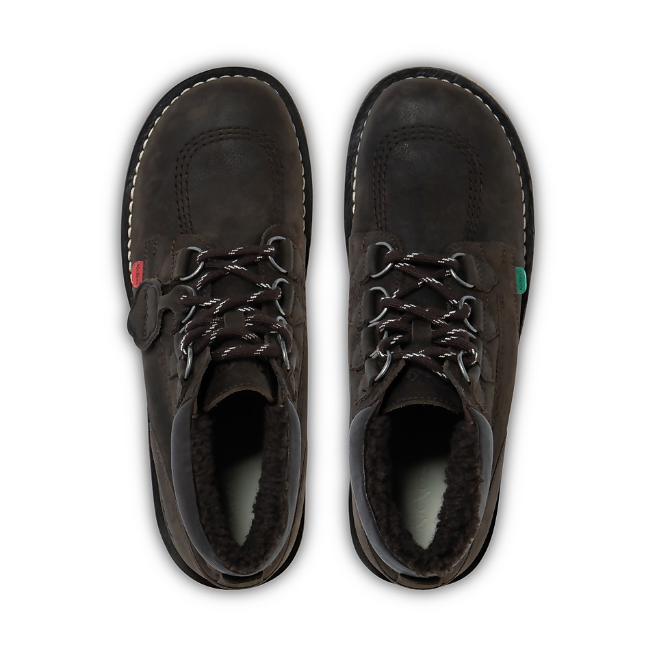 Mens Kick Hi Hike Leather Dark Brown