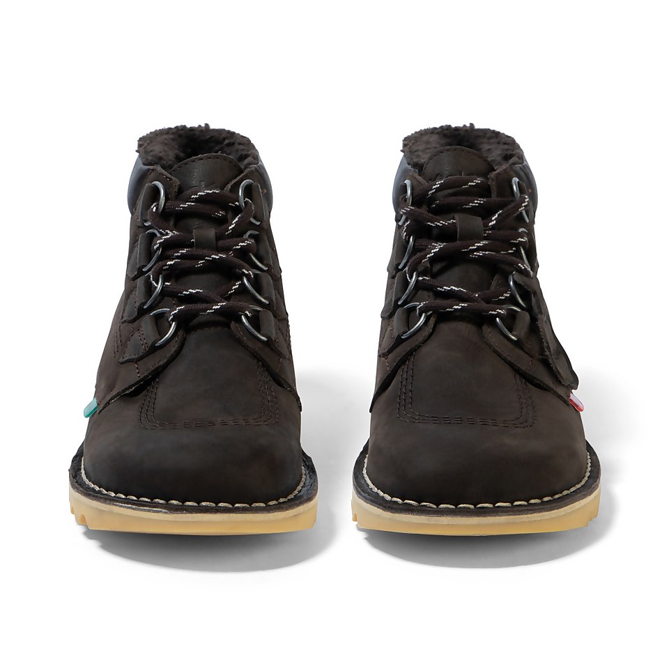Mens Kick Hi Hike Leather Dark Brown