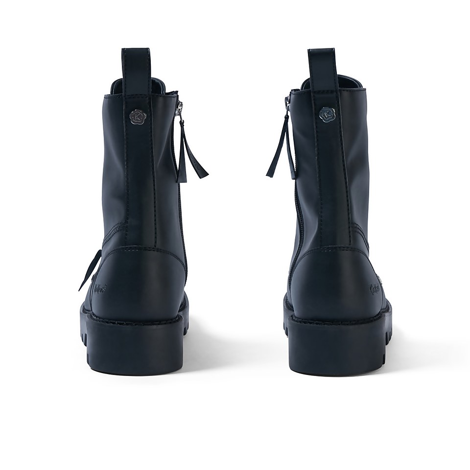 Adult Unisex Kizziie Lace Up Leather Alternative Black