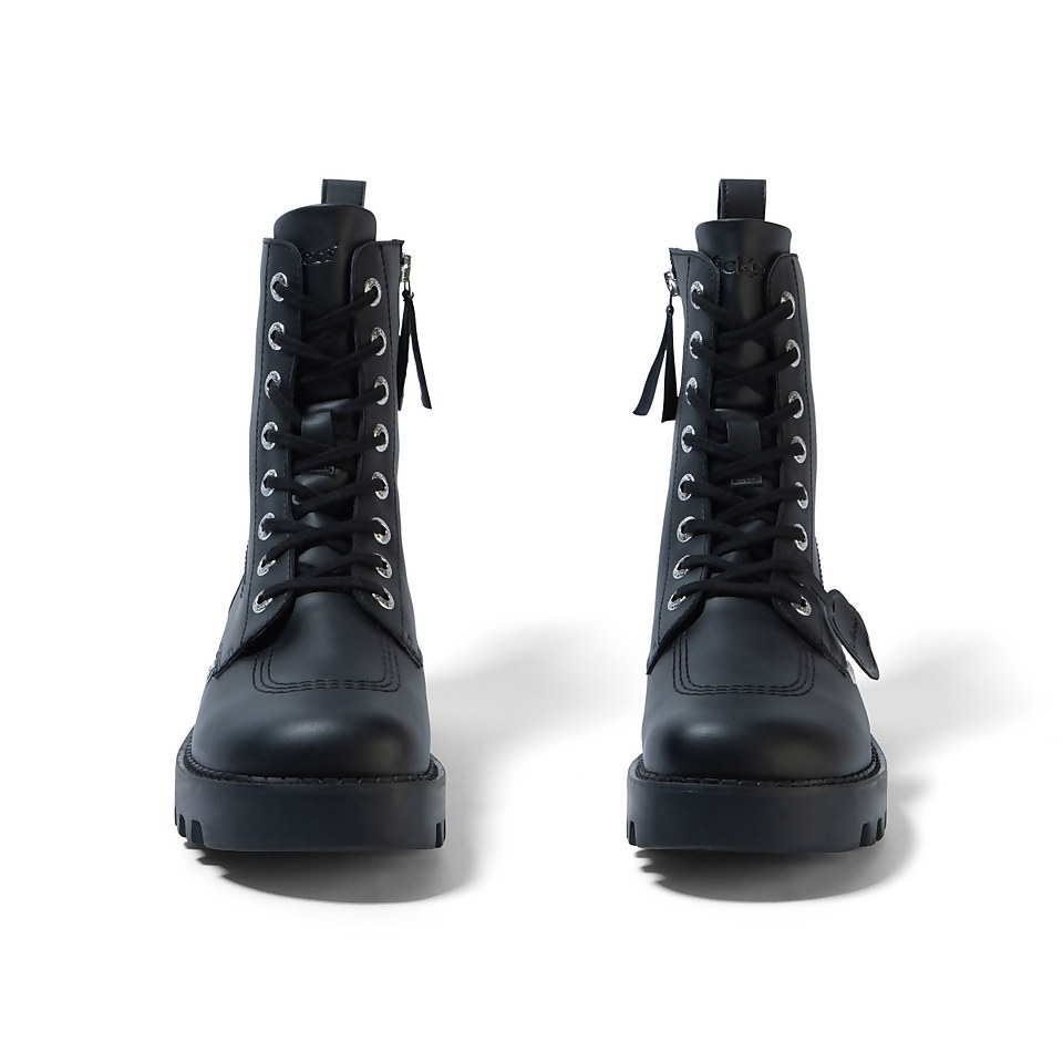Adult Unisex Kizziie Lace Up Leather Alternative Black