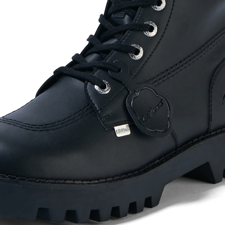 Adult Unisex Kizziie Lace Up Leather Alternative Black