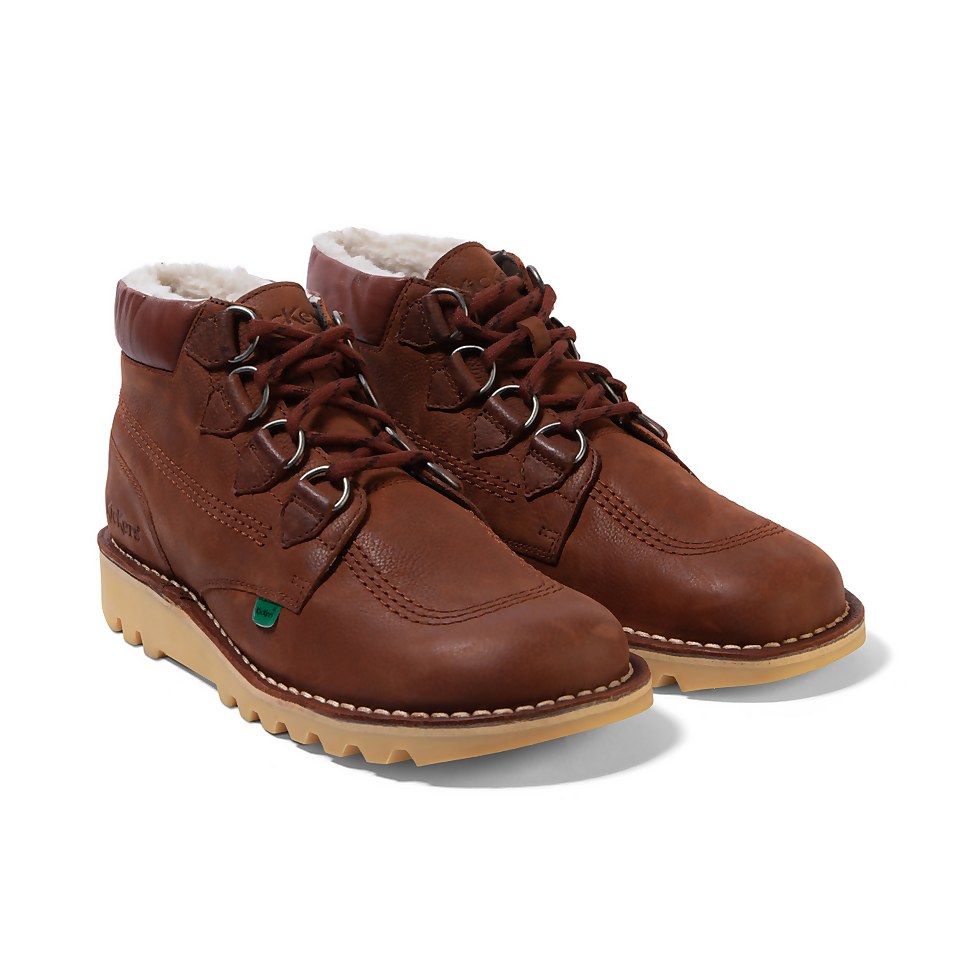 Mens Kick Hi Hike Leather Rust