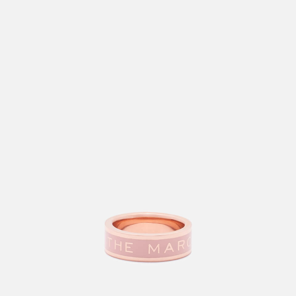 Marc Jacobs The Medallion Rose Gold-Tone Resin Ring