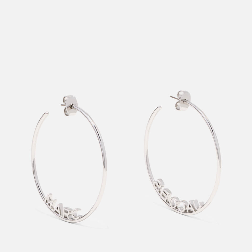 Marc Jacobs Oversized The Monogram Silver-Tone Hoops