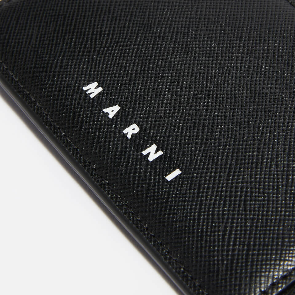 Marni Logo-Printed Leather Coin and Card Holder