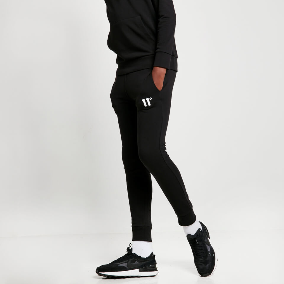 Black shop poly joggers
