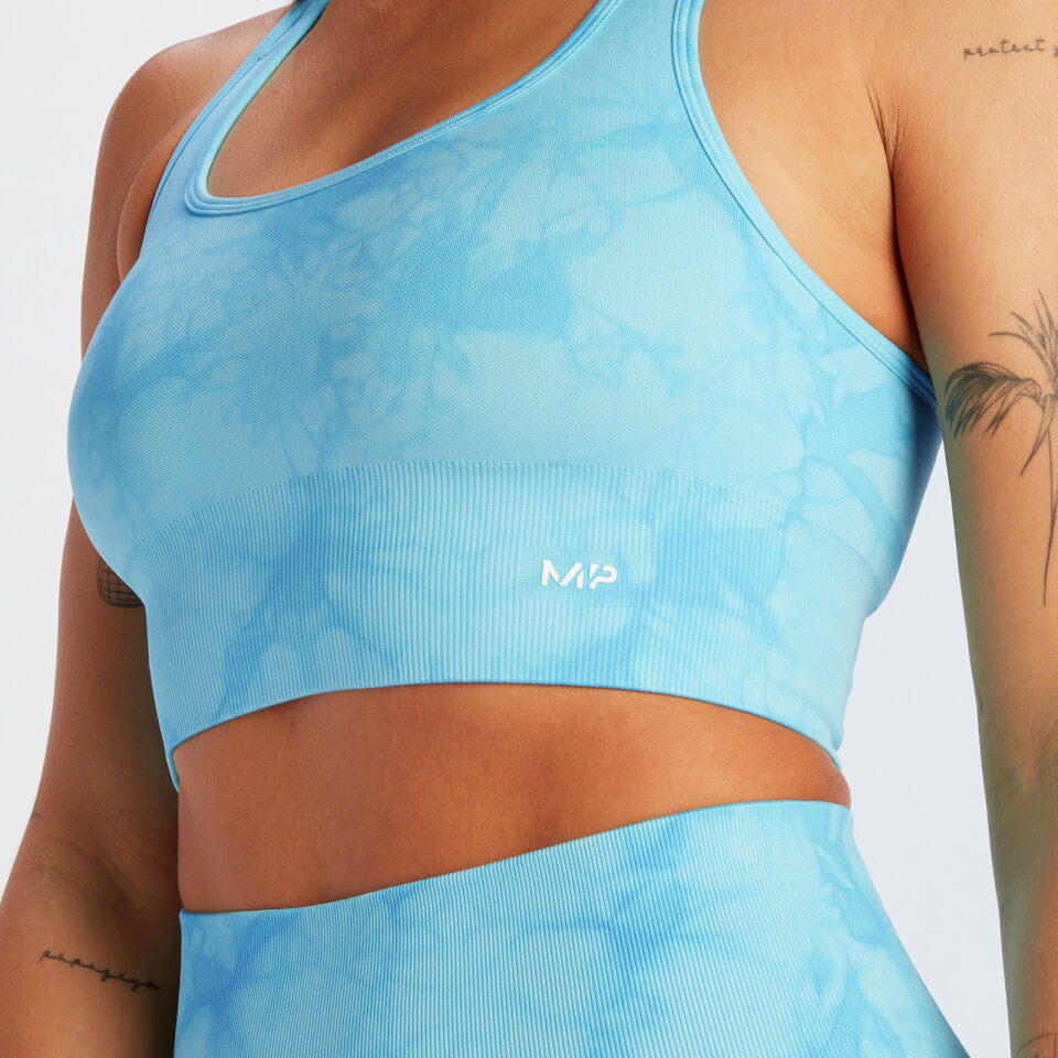 MP Women's Shape Seamless Sports Bra - Blue Tie Dye