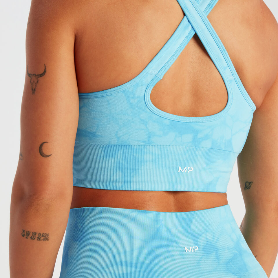 MP Women's Shape Seamless Sports Bra - Blue Tie Dye