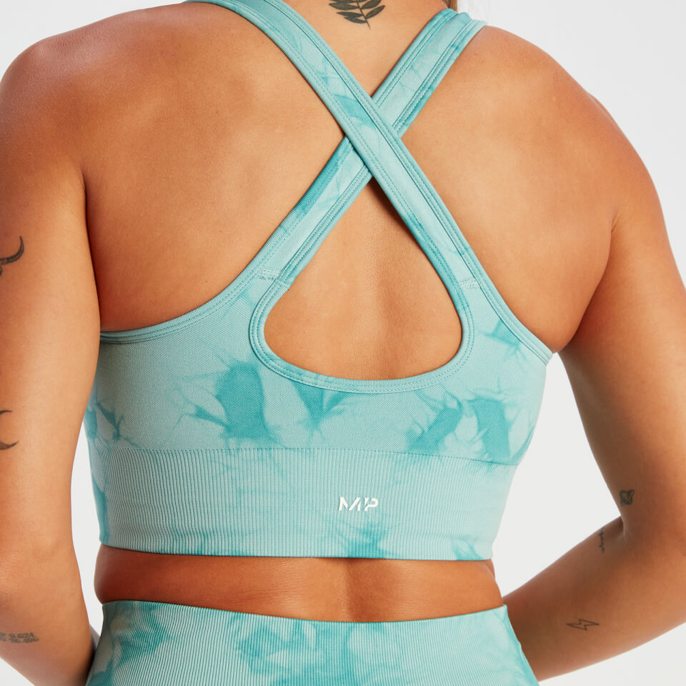 MP Women's Shape Seamless Sports Bra - Dusk Blue Tie Dye