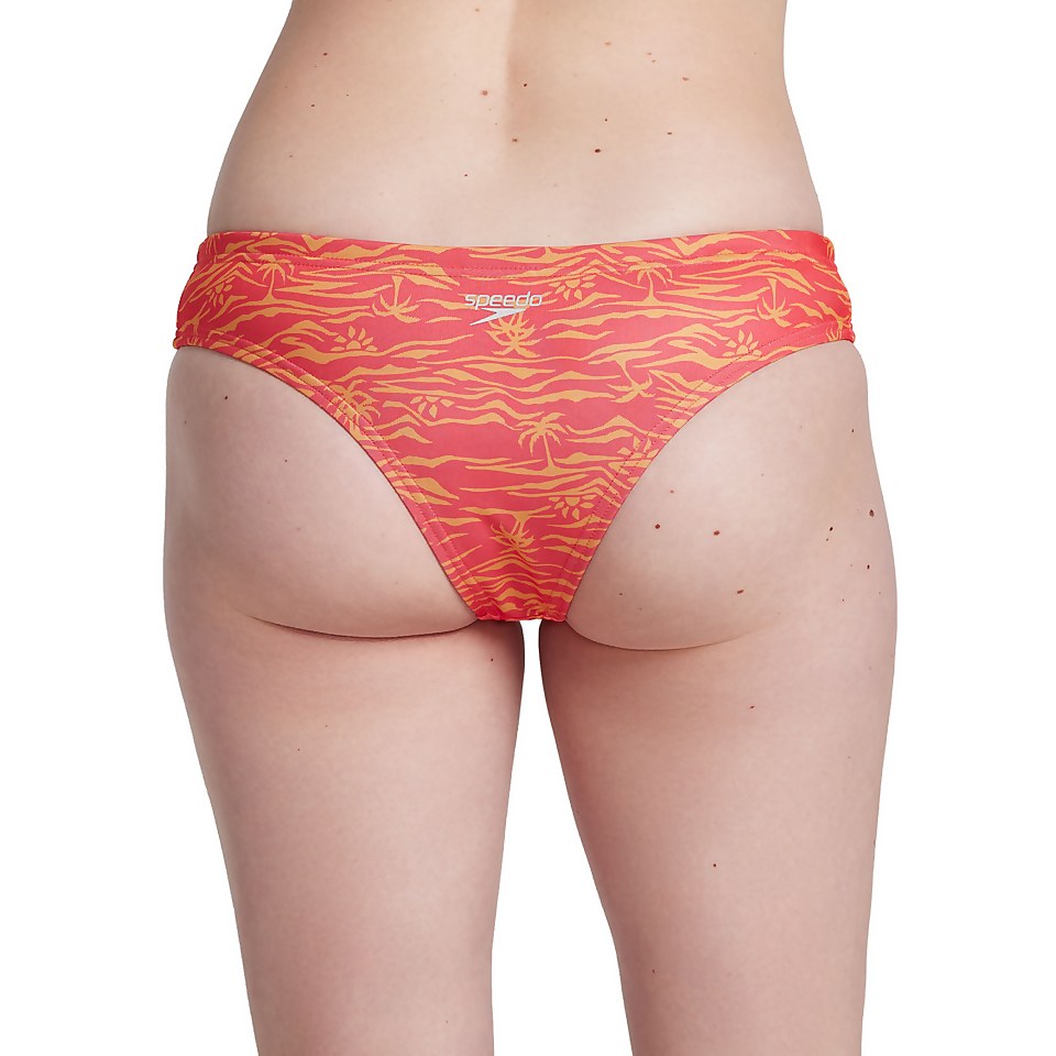Women's Print Cheeky Hipster Orange