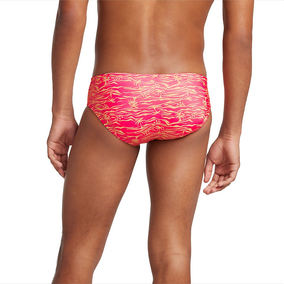 Men's Printed One Brief Orange