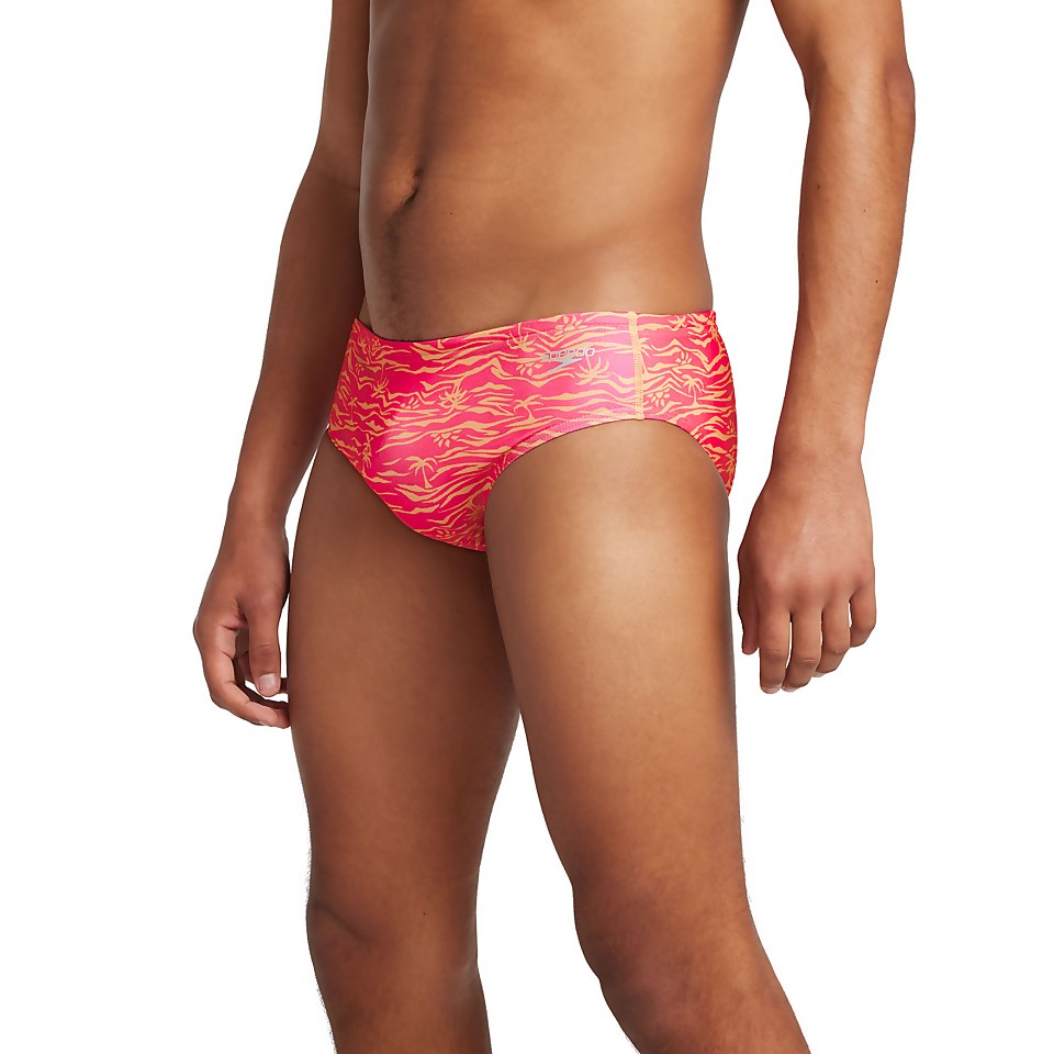 Men's Printed One Brief Orange