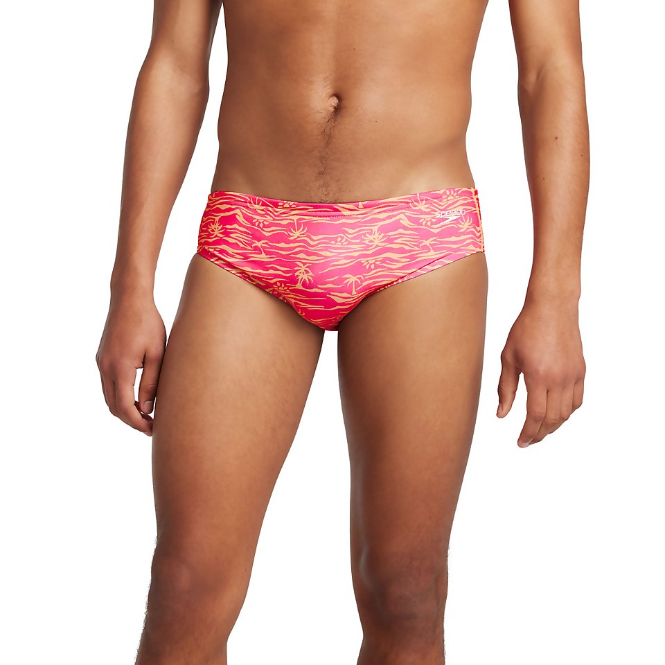 Men's Printed One Brief Orange