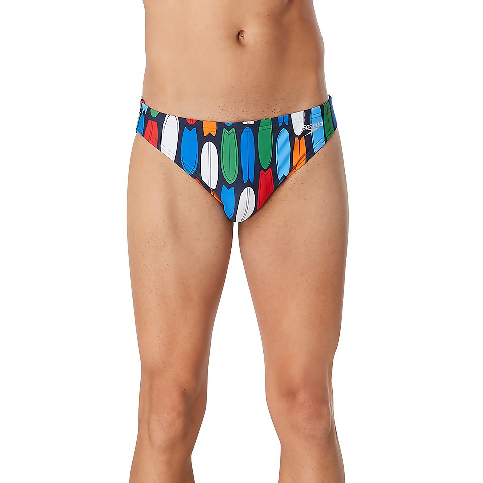 Men's Floatable Floral Print Beachstar 2" Brief Red