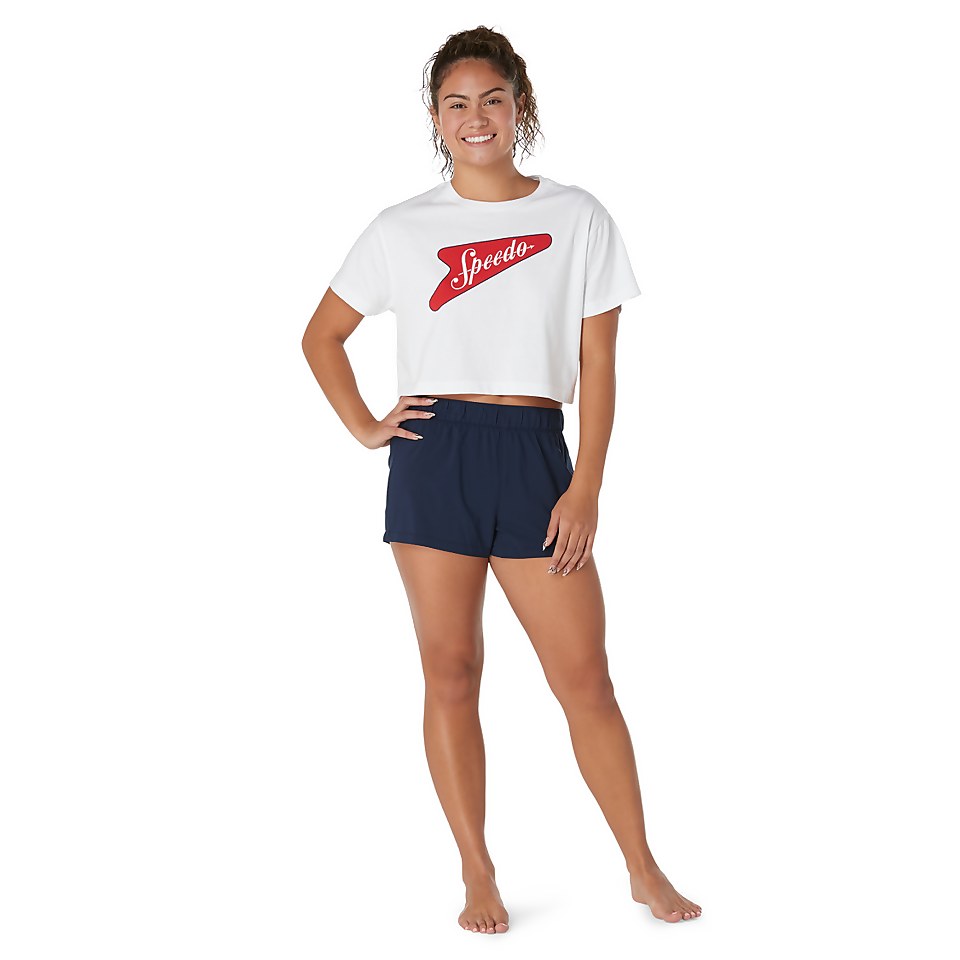 Women's Solid Volley Swim Shorts Navy