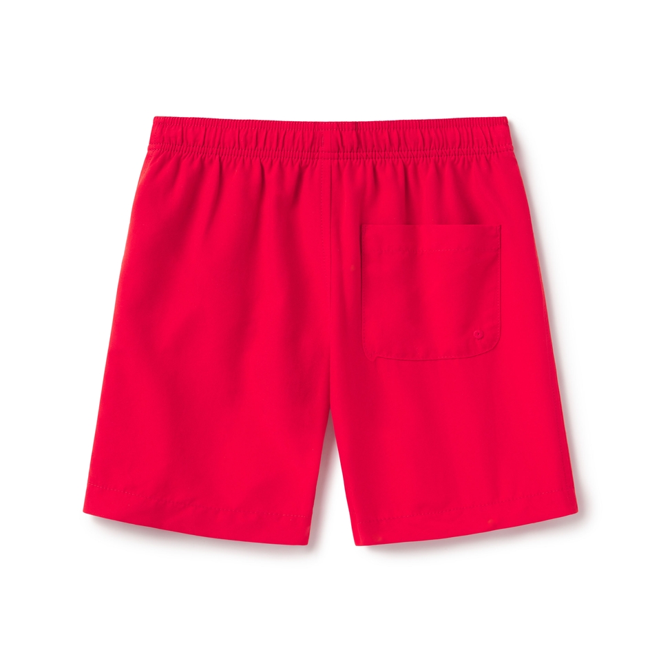 Maillot de bain couleur unie Rondo 15 po pour garçons, rouge