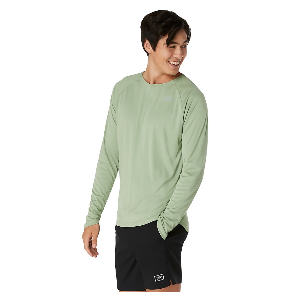 Men's Long Sleeve Swim Rashguard Green