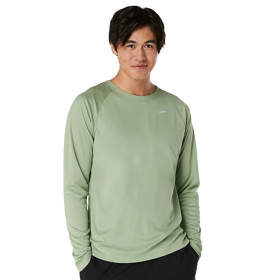 Men's Long Sleeve Swim Rashguard Green