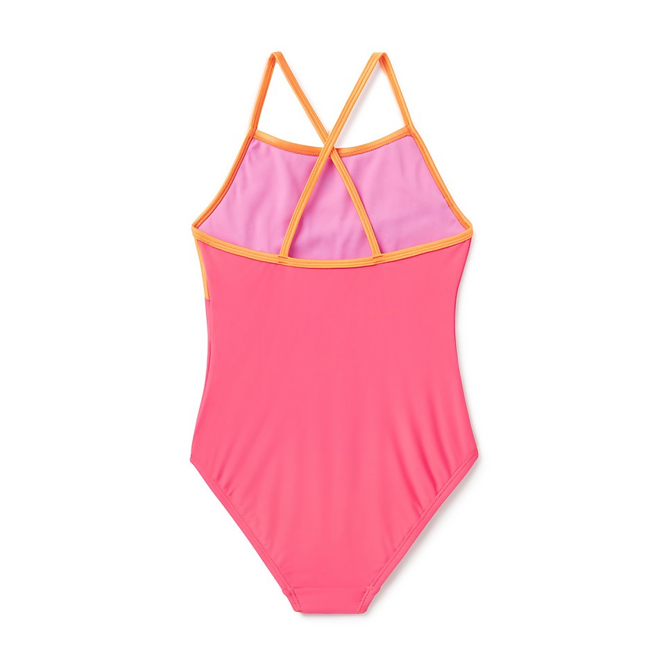 Monopièce scintillant pour filles, rose
