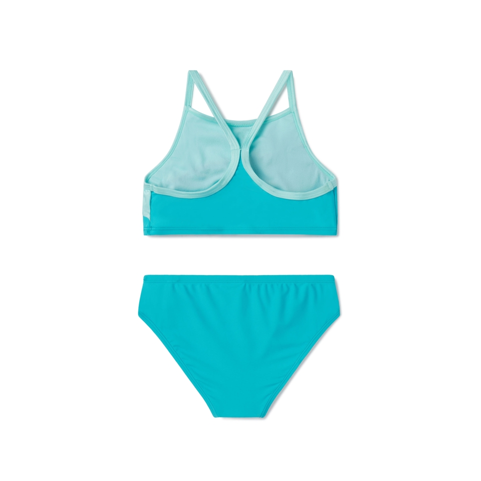 Ensemble bikini scintillant pour filles, bleu