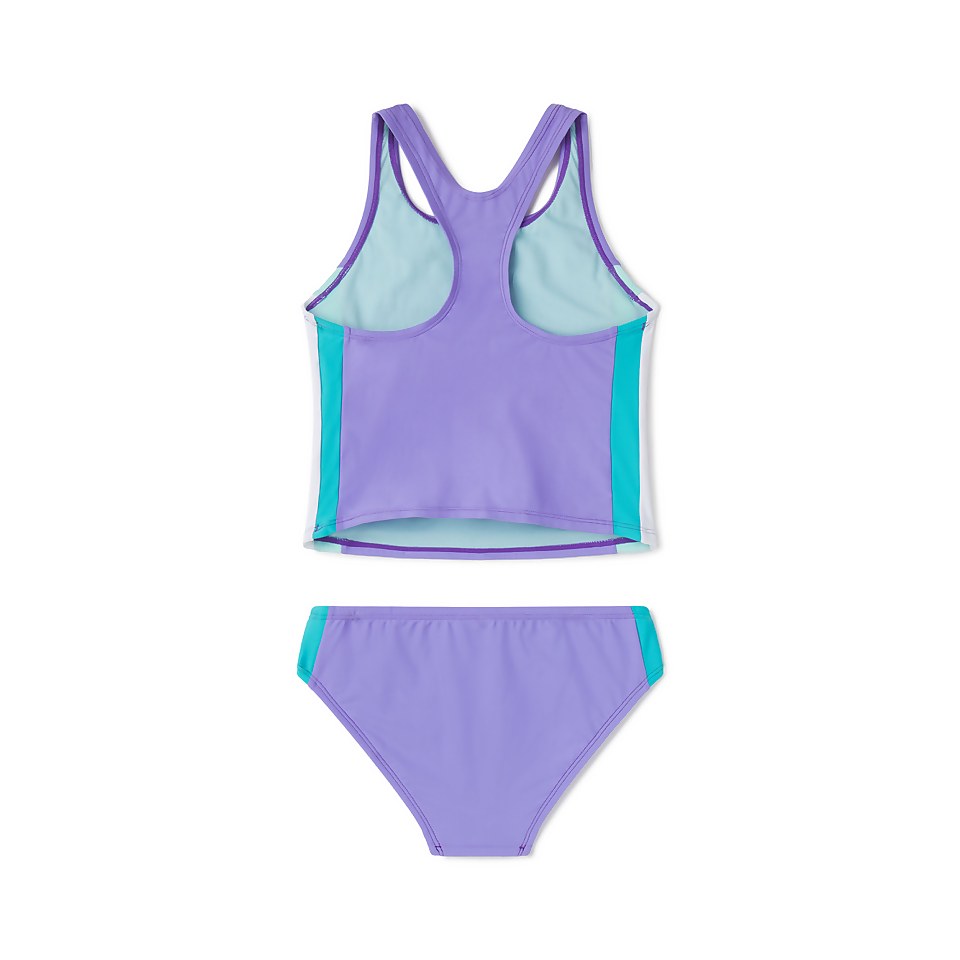 Girls Colorblock Tankini Set