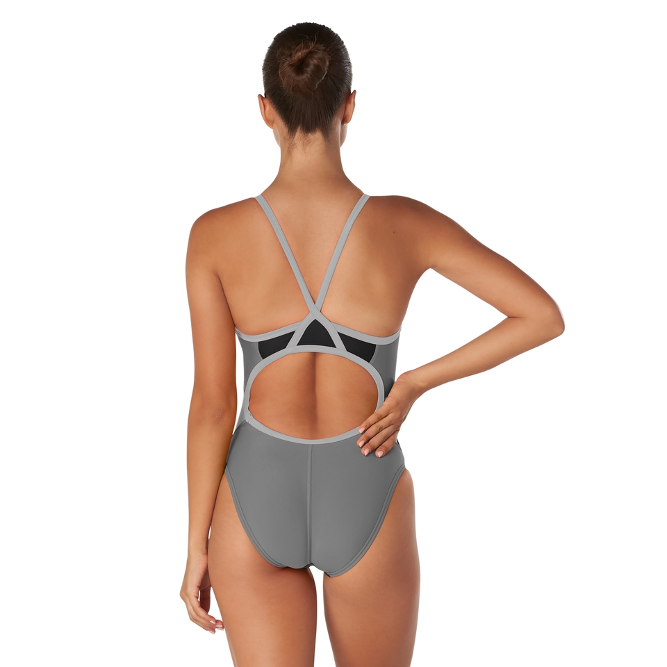 Monopièce Flyback couleur unie pour femmes, noir