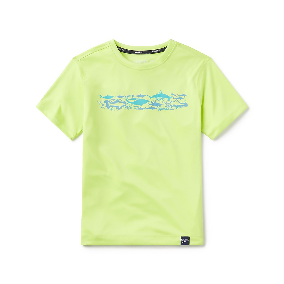 Graphic Short Sleeve Swim Shirt