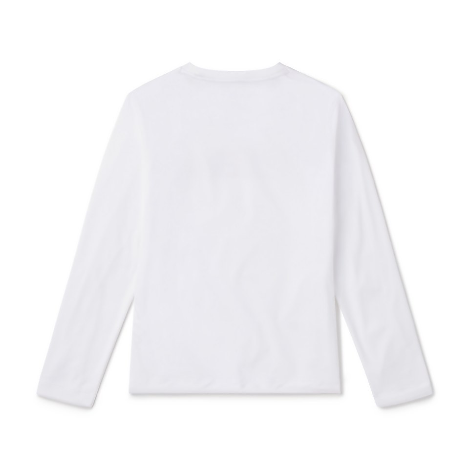 Maillot de bain manches longues à motif graphique pour garçons, blanc