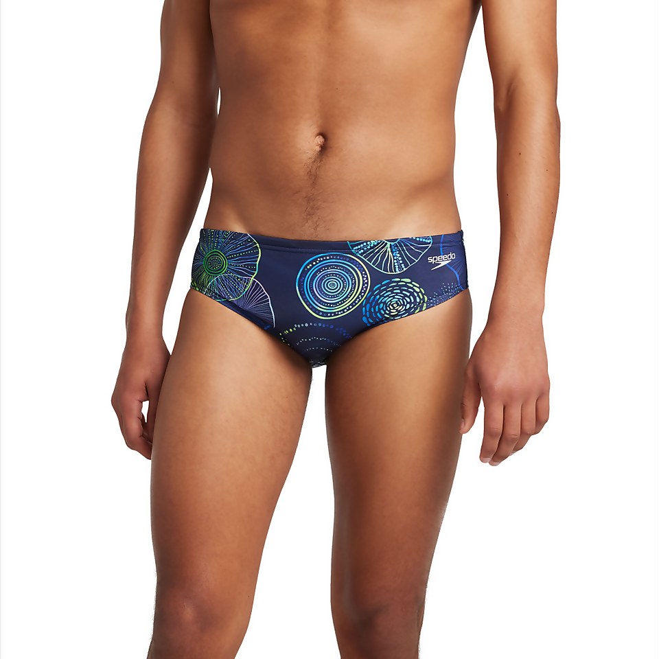 Men's Printed One Brief Navy
