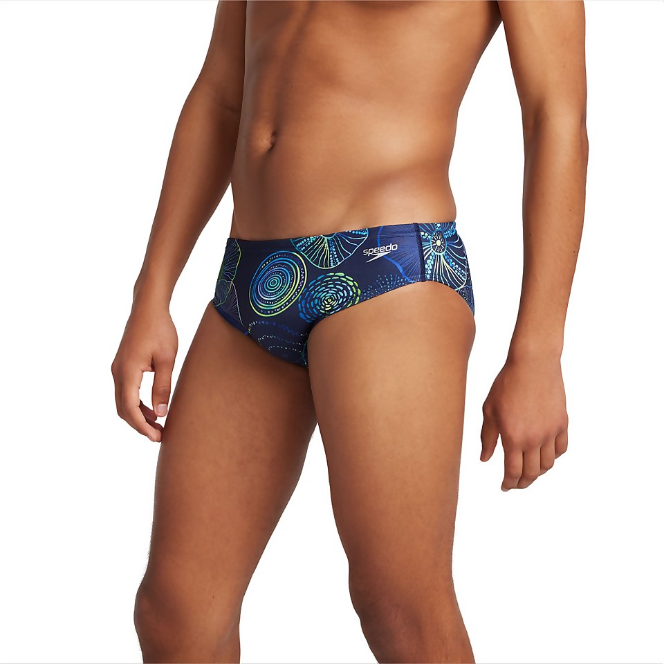 Men's Printed One Brief Navy