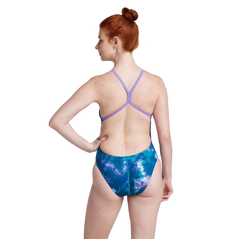 Monopièce à motif imprimé The One Back pour femmes, violet