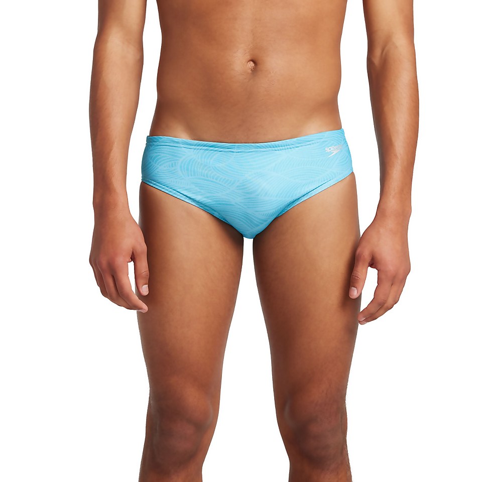 Men's Printed One Brief Blue