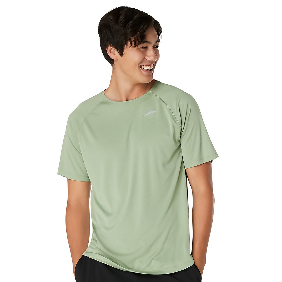 Men's Short Sleeve Swim Rashguard Green