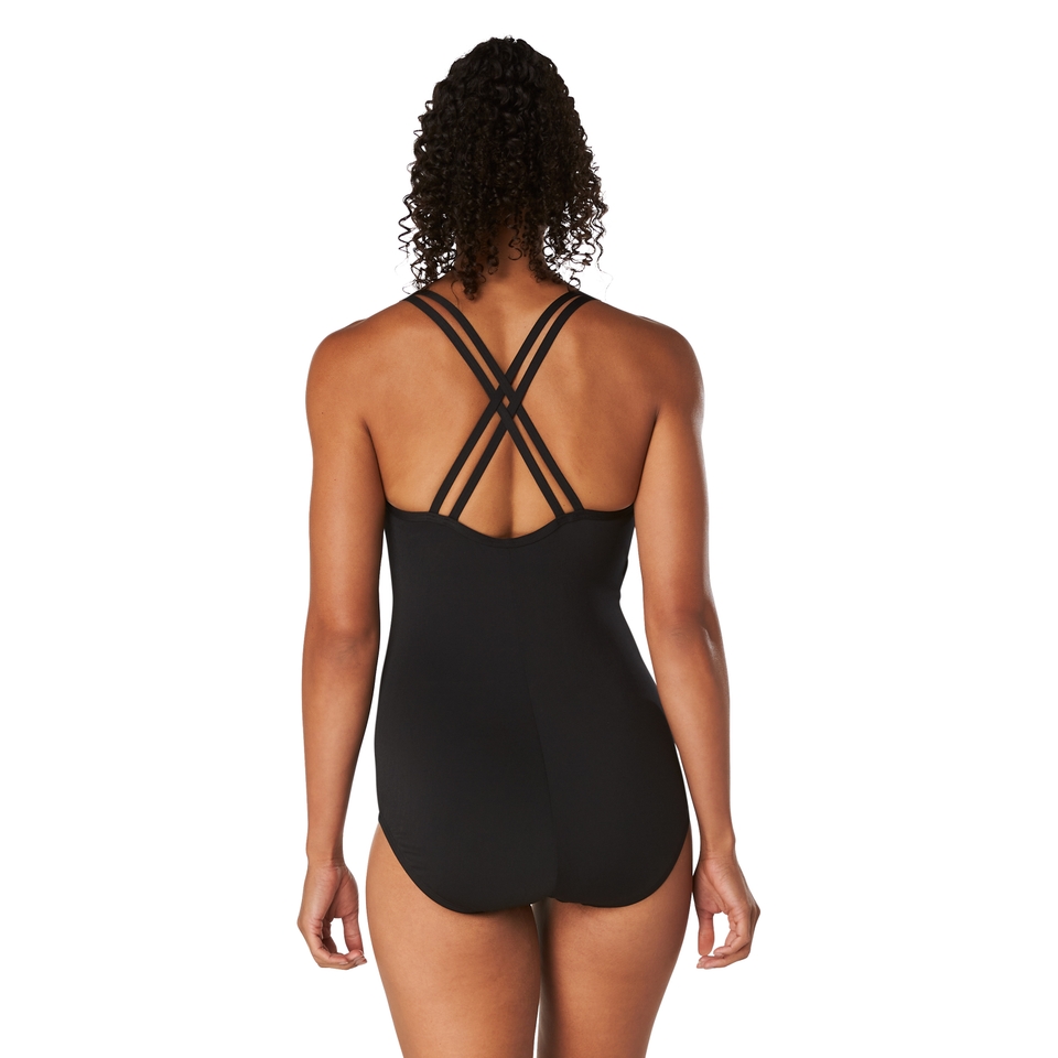 Women's Mesh ed One Piece Black