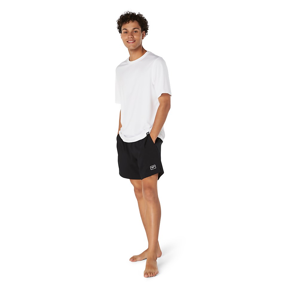 Men's Short Sleeve Graphic Swim Rashguard White