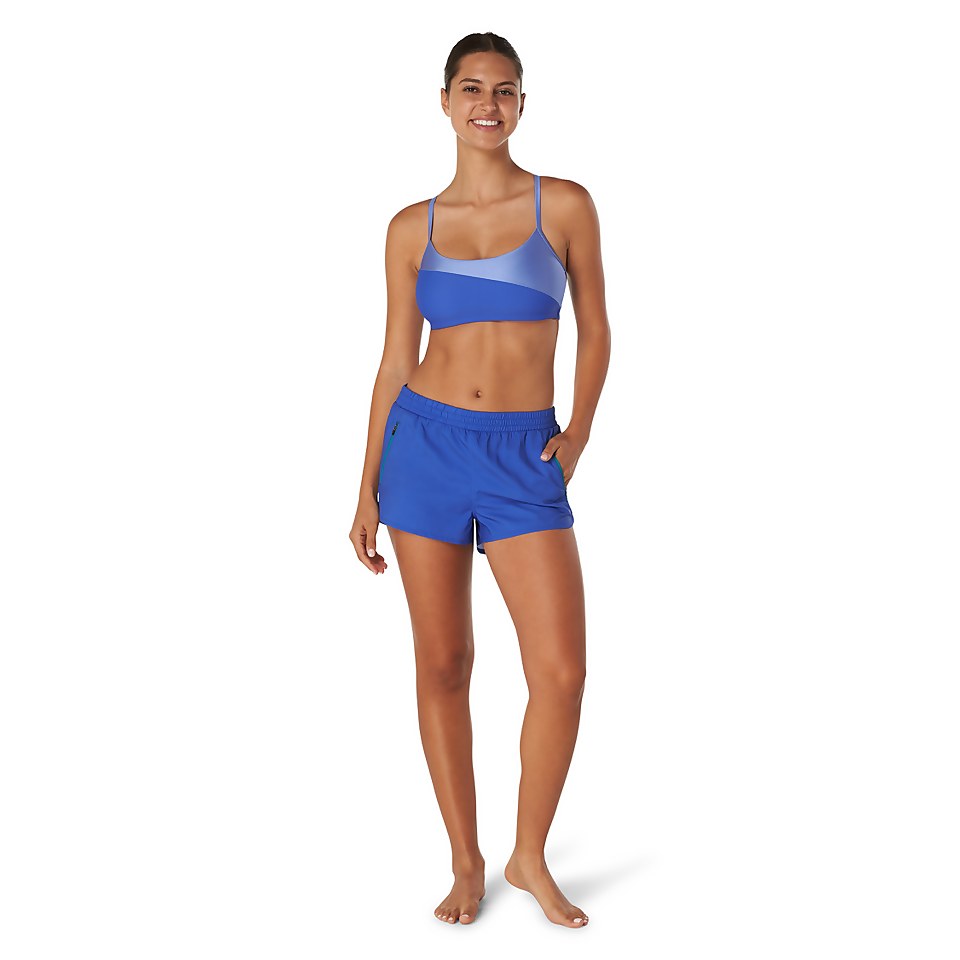 Women's Colorblock Woven Short Purple