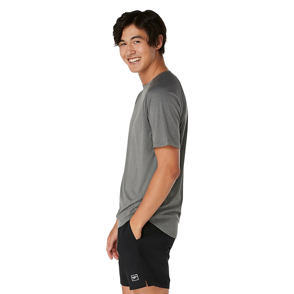 Men's Short Sleeve Swim Rashguard Gray
